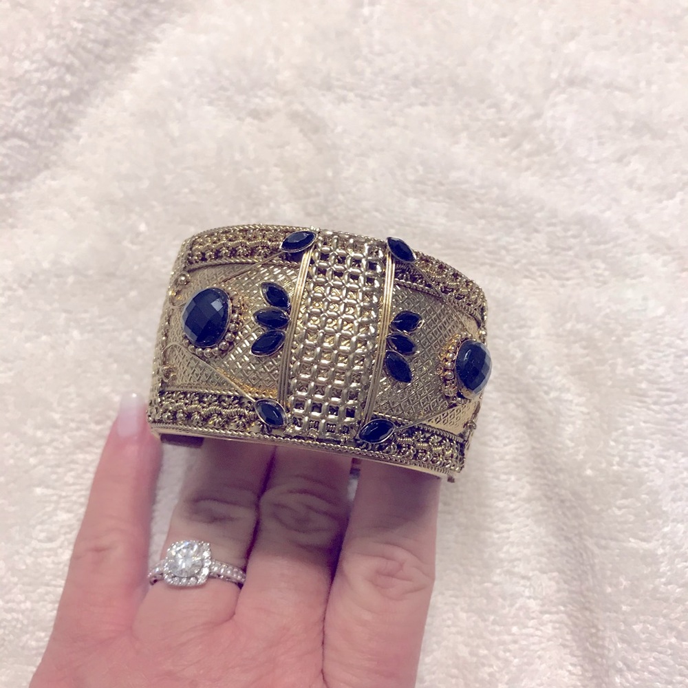 Gold and black cuff bracelet from indust